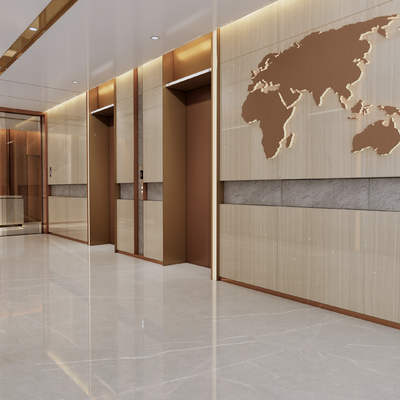 Modern office front desk elevator