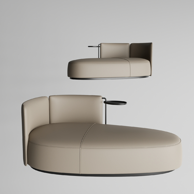 Modern Leather Chaise