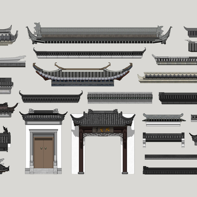 Chinese-style ancient building eaves