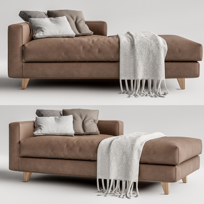 Modern fabric chaise longue