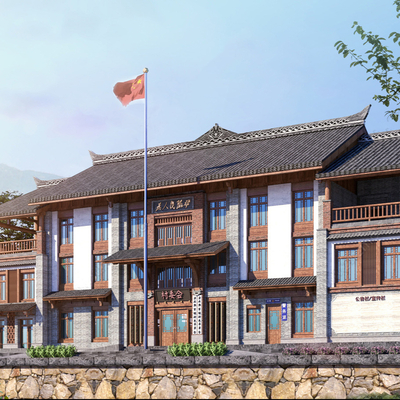 Appearance of Chinese-style Village Committee Service Center