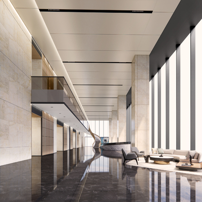 Modern Office Building Lobby