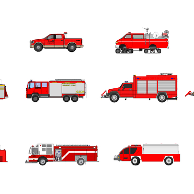 modern fire truck rescue truck