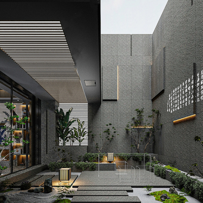 New Chinese Courtyard Garden