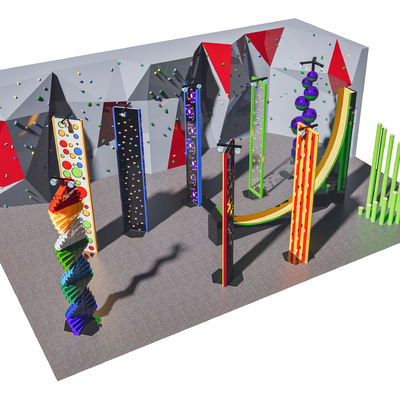 Modern climbing wall fitness equipment