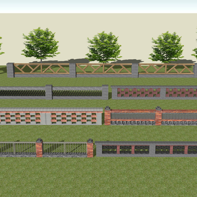 Modern Village Folk Brick Wall Enclosure