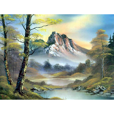 Landscape oil painting