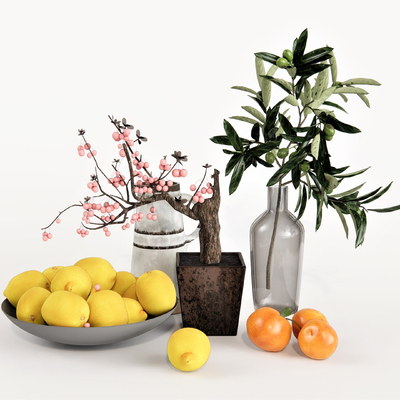 Modern Lemon Fruit Pot Vase