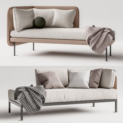 Modern fabric chaise longue