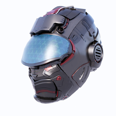 Modern sci-fi helmet