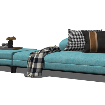 Modern fabric chaise longue