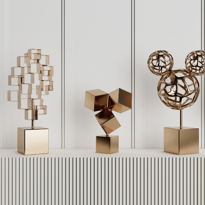 Modern Metal Sculpture Ornaments