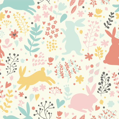 Seamless Cartoon Animal Pattern Wallpaper