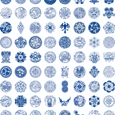 blue and white porcelain pattern