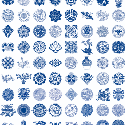 blue and white porcelain pattern