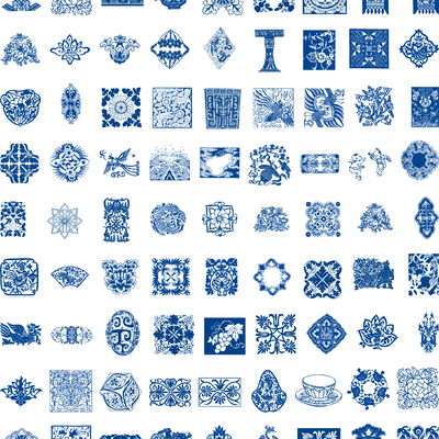 blue and white porcelain pattern