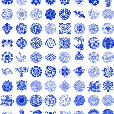 blue and white porcelain pattern