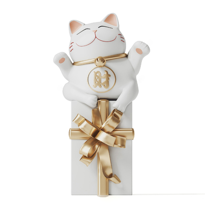 Modern Lucky Cat Sculpture Ornaments