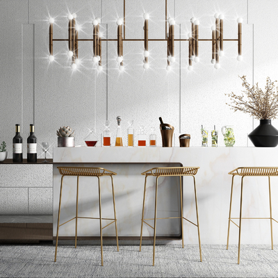 Modern Affordable Luxury Style Marble Bar Counter