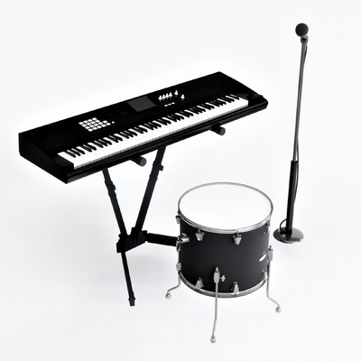 modern piano drum set microphone