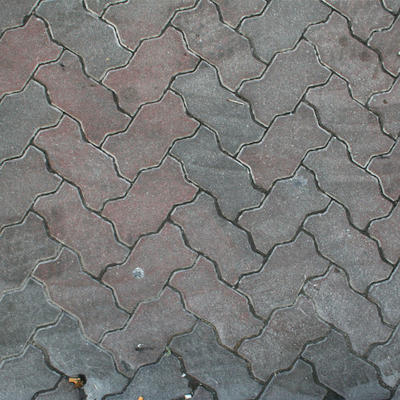 Herringbone wavy floor tile