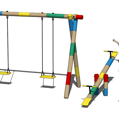 Modern Solid Wood Swing Seesaw