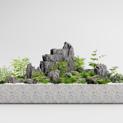 Modern rockery stone