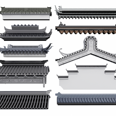 Chinese-style ancient building eaves