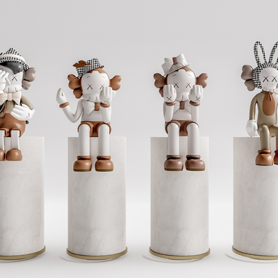 Modern KAWS Doll Ornaments