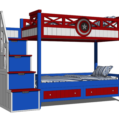 American-style children's bunk bed bunk bed