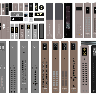 Modern elevator button panel floor switch