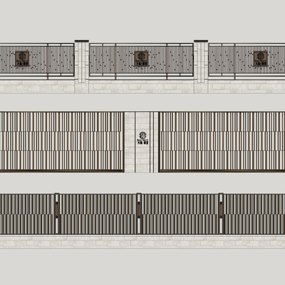 Modern residential area fence