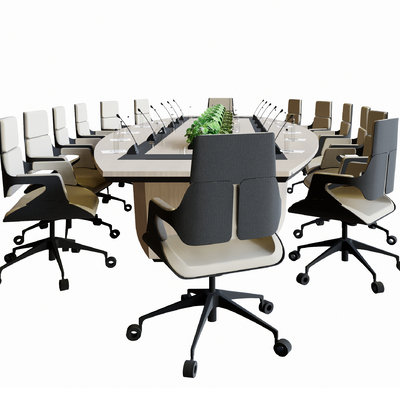 Modern Conference Table and Chair