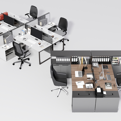 modern office desk and chair