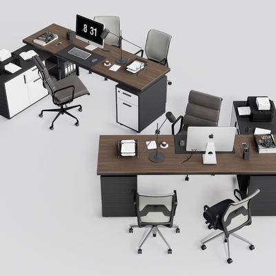 modern office desk and chair