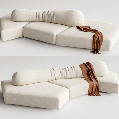 Modern fabric shaped sofa