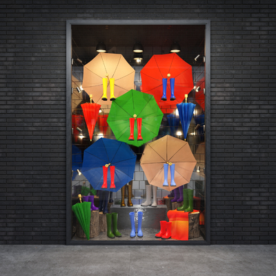 modern shop window