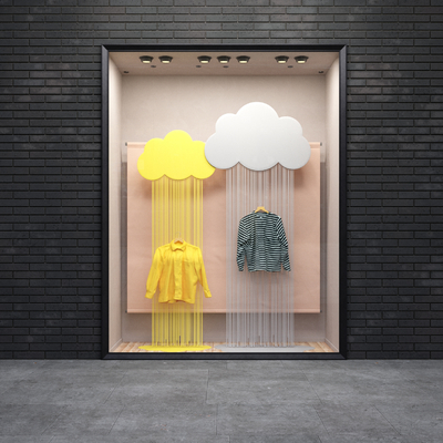 modern shop window