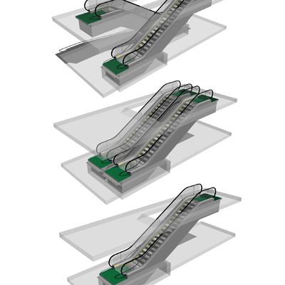 Modern Escalator Elevator