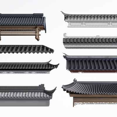 Chinese-style eaves building components