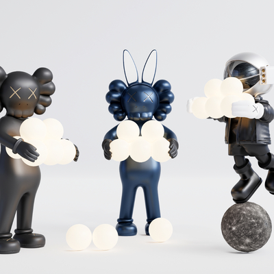 Modern KAWS Doll Ornaments