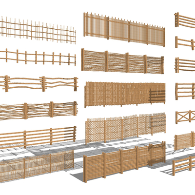 Modern wooden fence fence