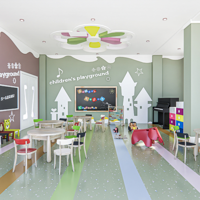 Modern Kindergarten Indoor Game Area