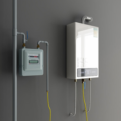 Modern gas meter water heater