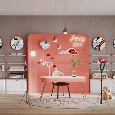 Modern cosmetics store studio