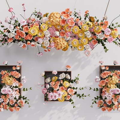 Modern floral wall decoration