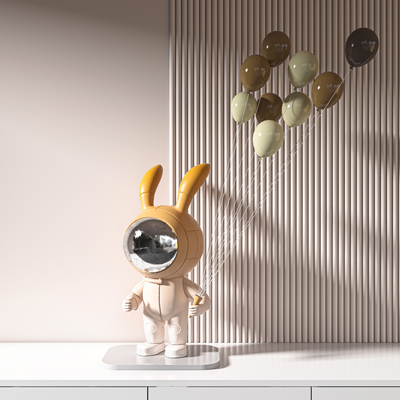 Modern Space Rabbit Sculpture Ornaments