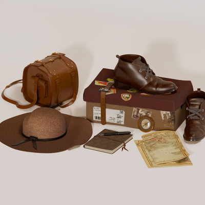 Modern Leather Shoes Satchel Hat