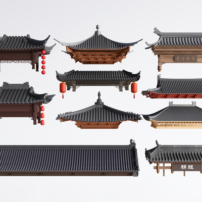 Chinese Eaves Door Head Roof