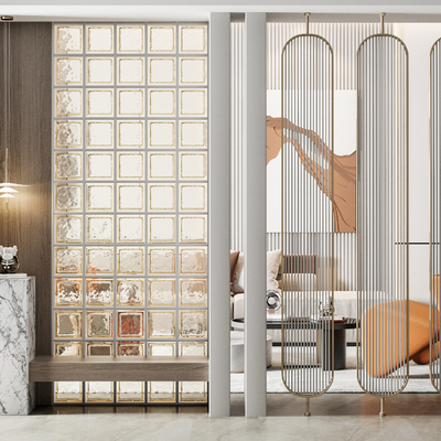 Modern glass wall partition screen